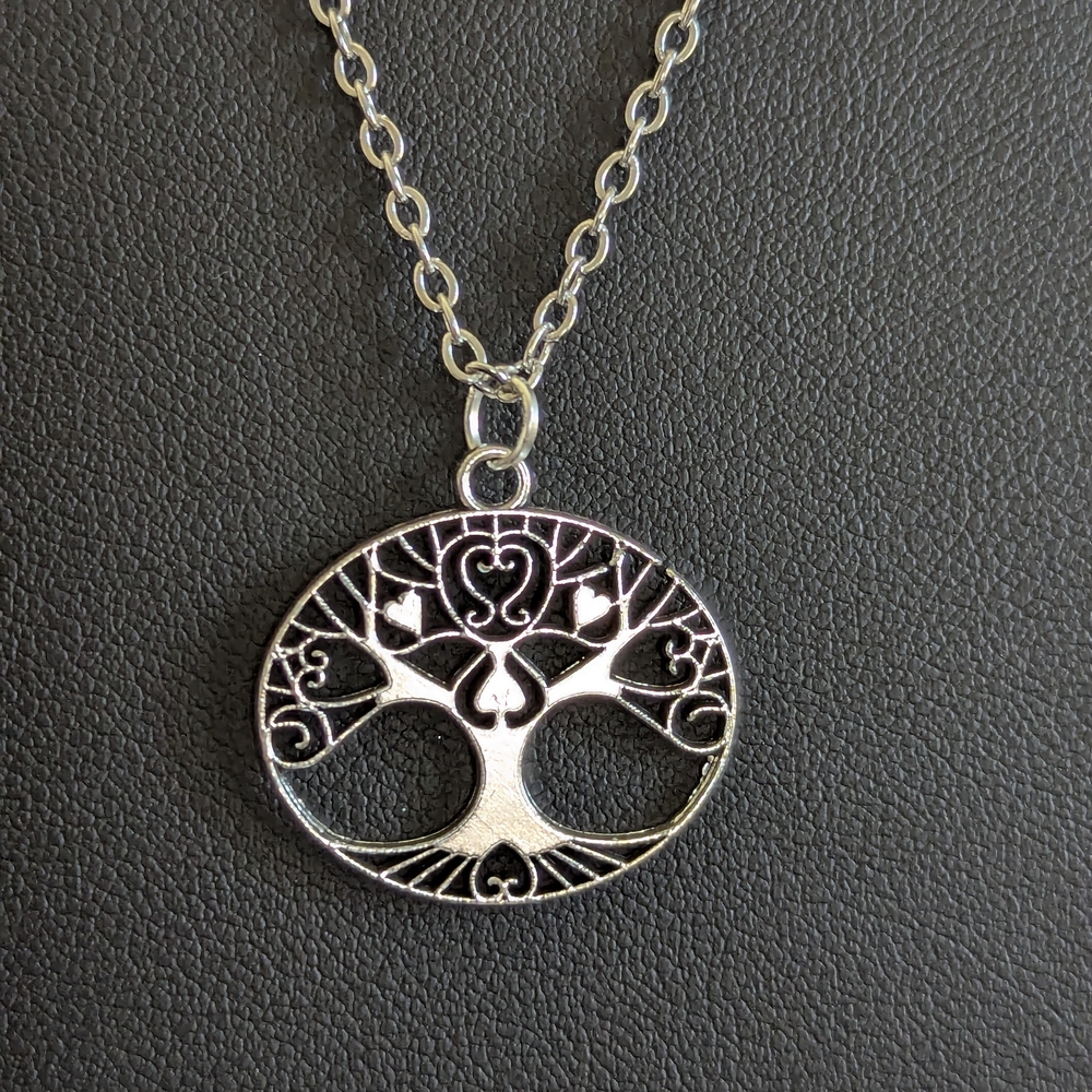 Elegant Silver Tree of Life Pendant Necklace